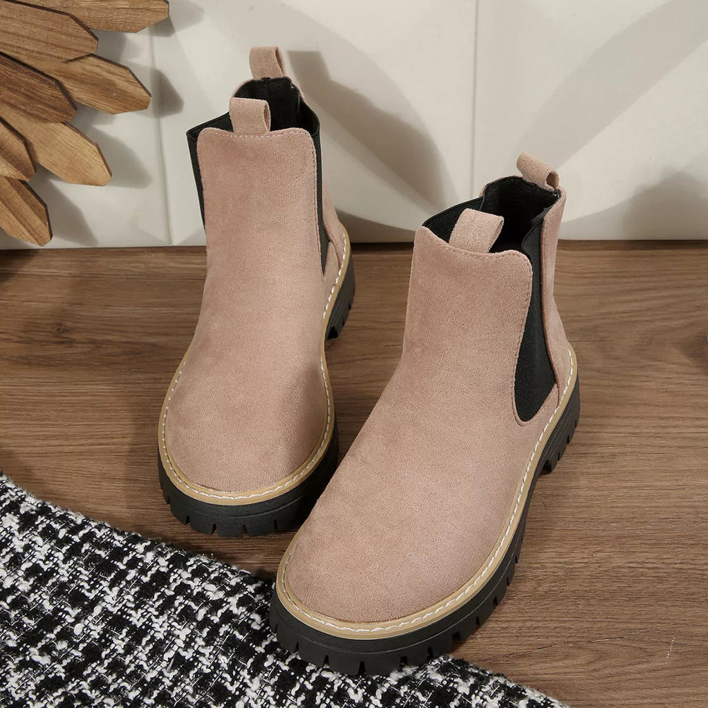 Round Toe Ankle Boots