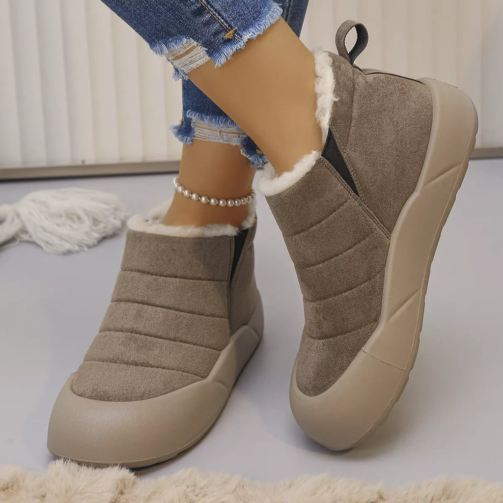 Warm Plush Lined Ankle Boots