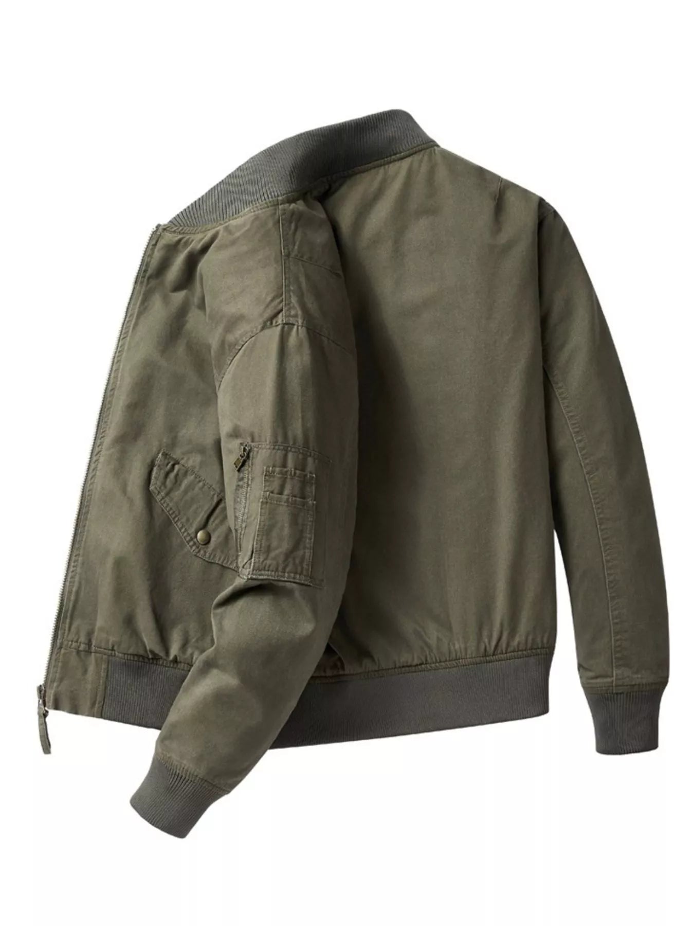 Men's Plus Size Zip Up Bomber Jacket
