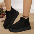 Round Toe Platform Ankle Boots