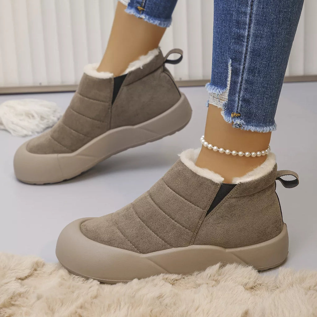Warm Plush Lined Ankle Boots