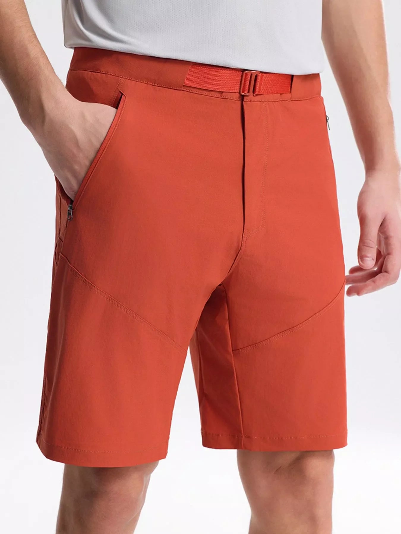 Men's Plus Size Pocketed Lightweight Shorts