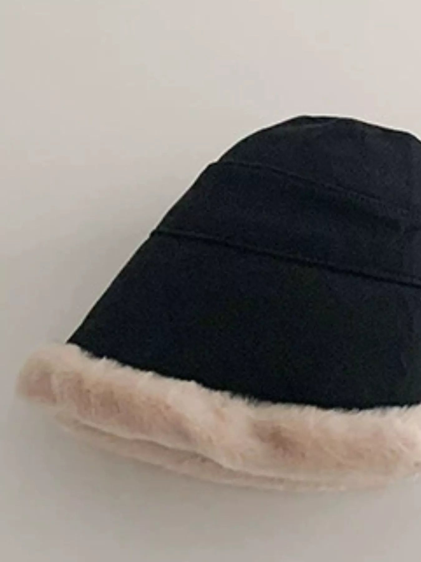 Children's Warm Plush Trim Bucket Hat