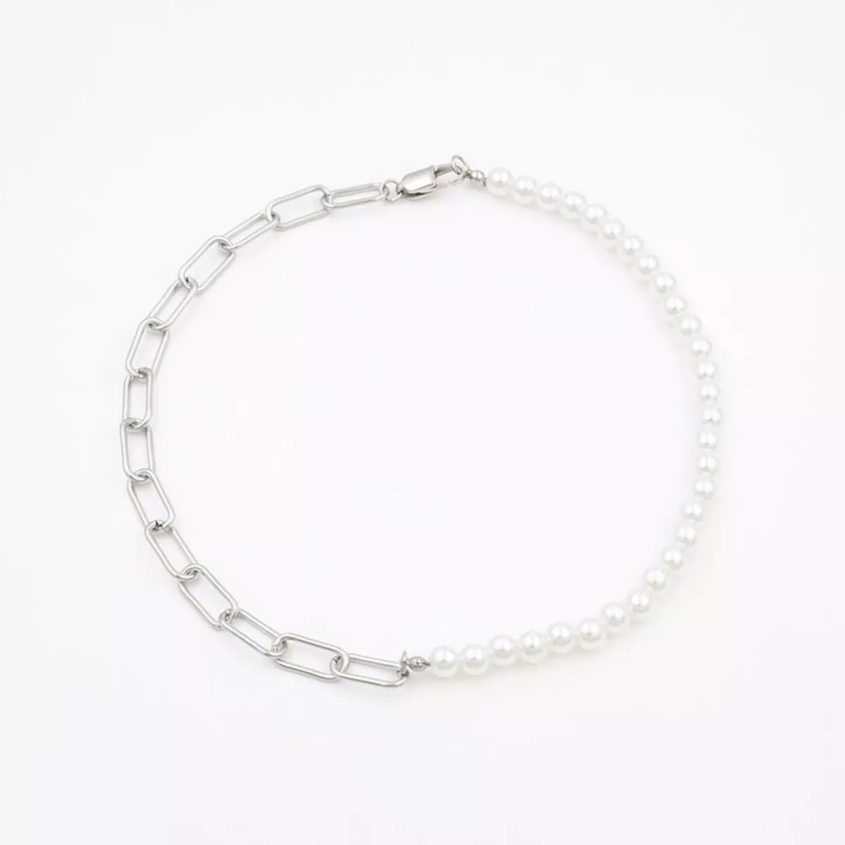Pearl & Chain Link Necklace