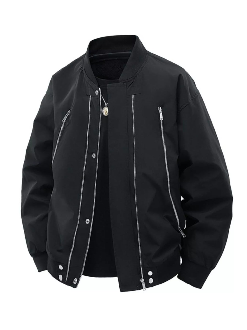 Men's Plus Size Zip Up Long Sleeve Jacket