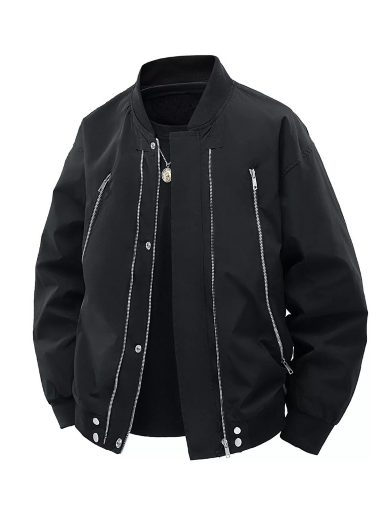 Men's Plus Size Zip Up Long Sleeve Jacket