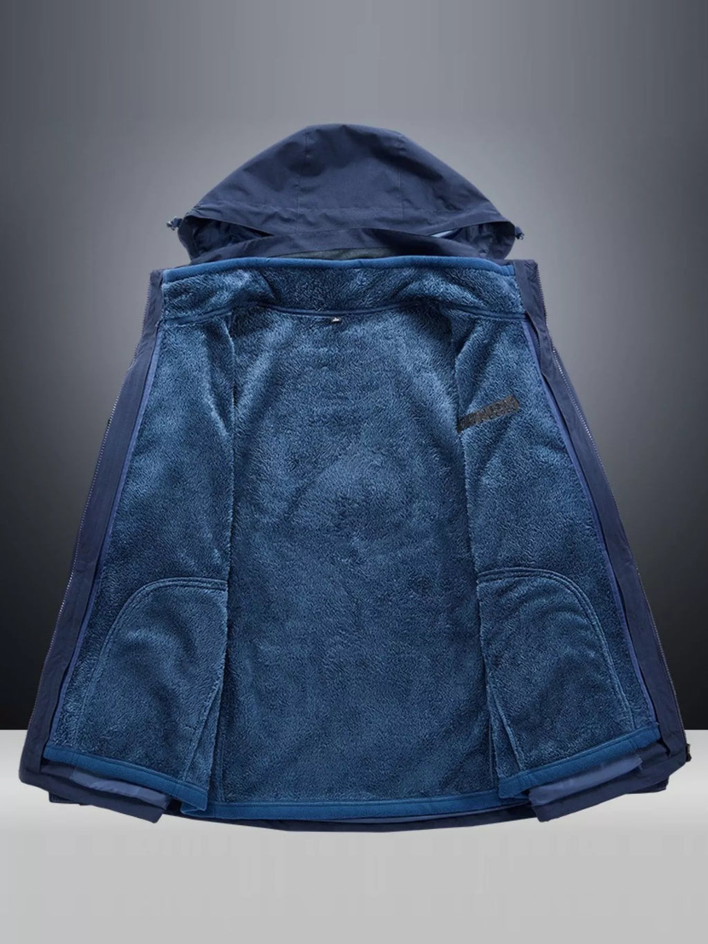 Men's Full Size Windproof Zip Up Hooded Jacket Plus Size