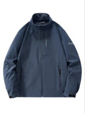 Men's Plus Size Outdoor Windproof Zip Up Jacket