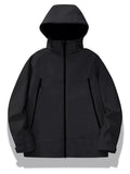 Men's Plus Size Hooded Zip Up Windproof Jacket