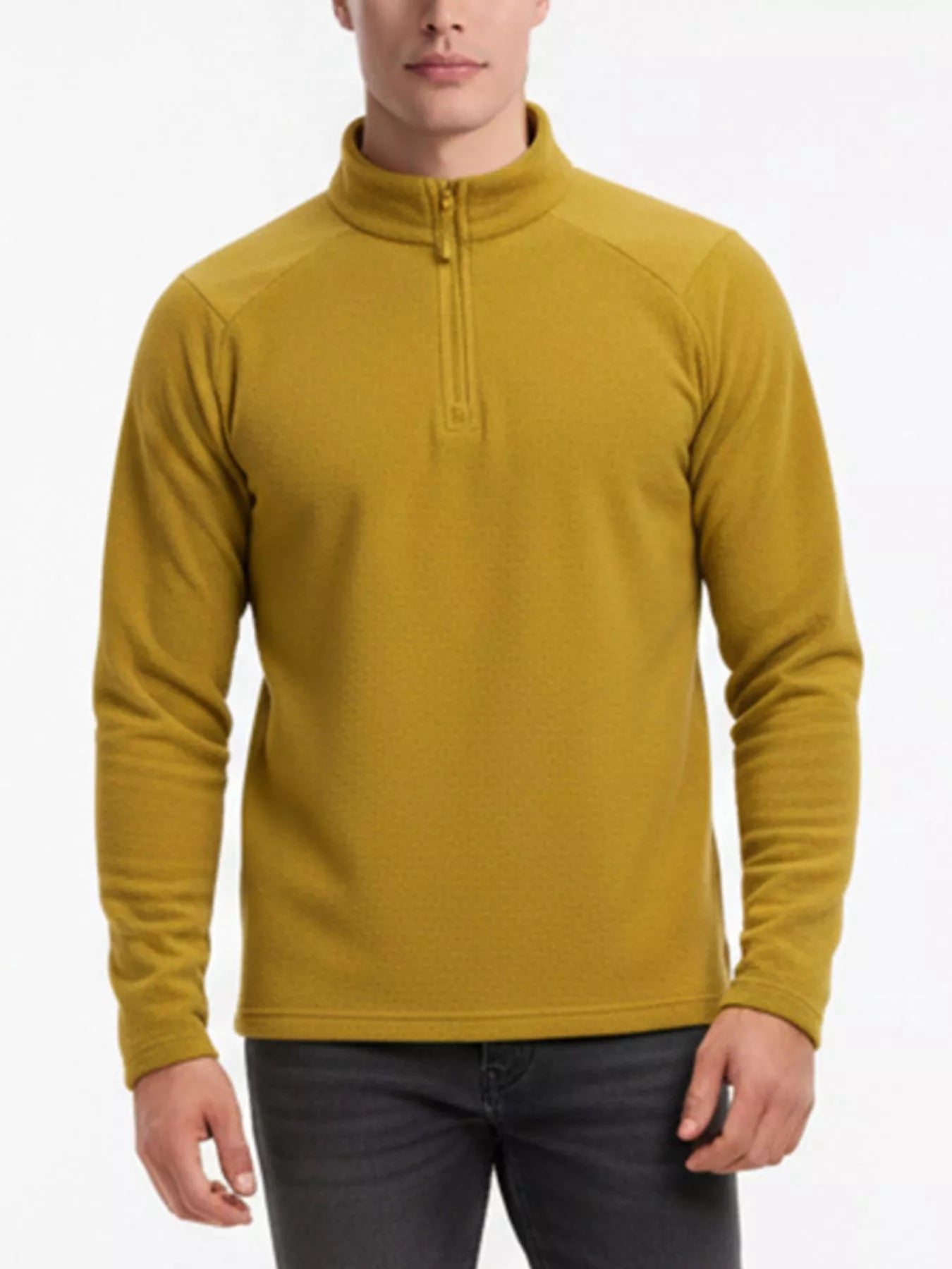 Men's Plus Size Comfortable Half-Zip Sweatshirt