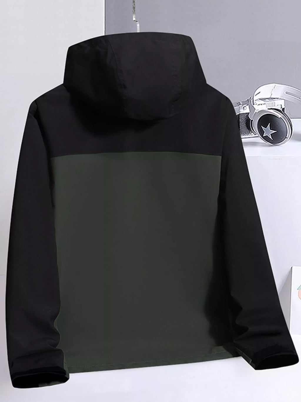 Men's Plus Size Zip Up Hooded Jacket