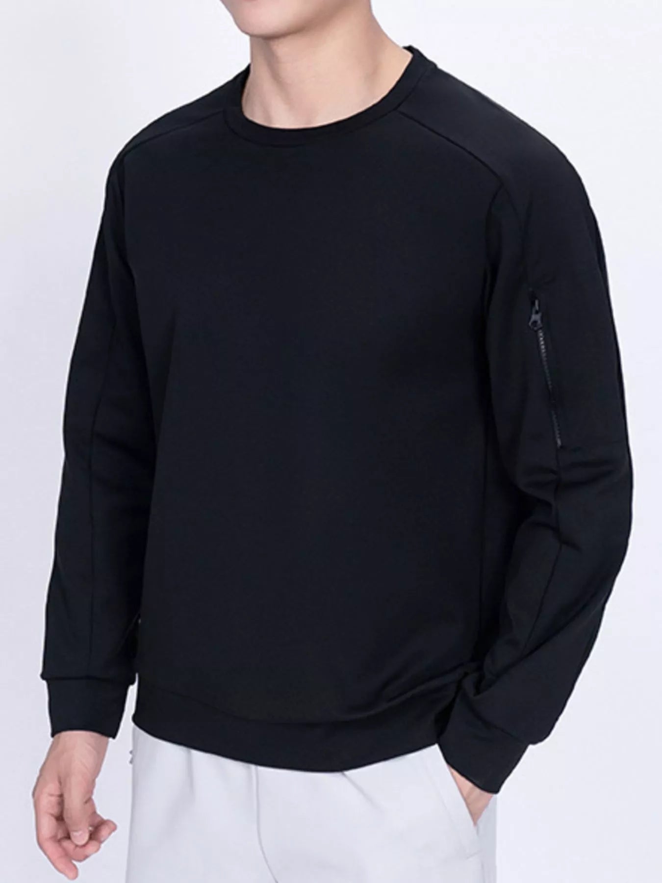 Men's Plus Size Round Neck Long Sleeve Sweatshirt