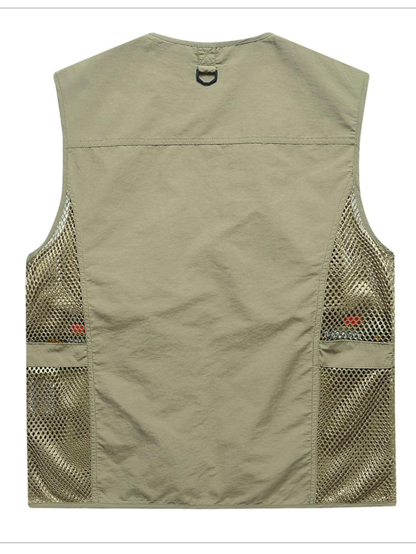 Men's Full Size Multi-Pocket Breathable Vest Plus Size