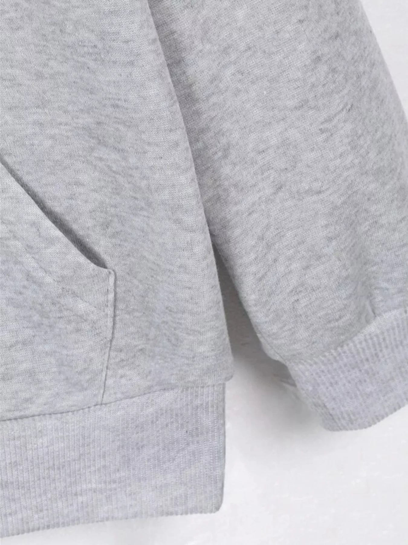 Zip-Up Collar Sweatshirt with Pocket