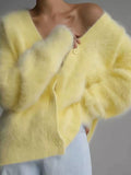V-Neck Button-Down Cardigan