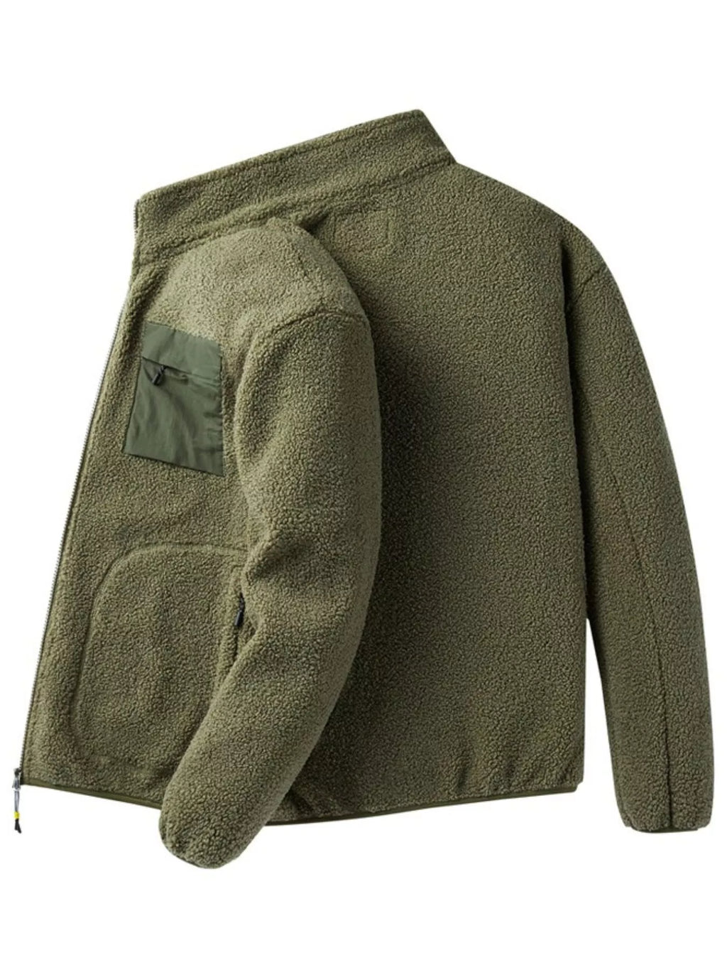 Men's Plus Size Warm Fleece Zip-Up Jacket