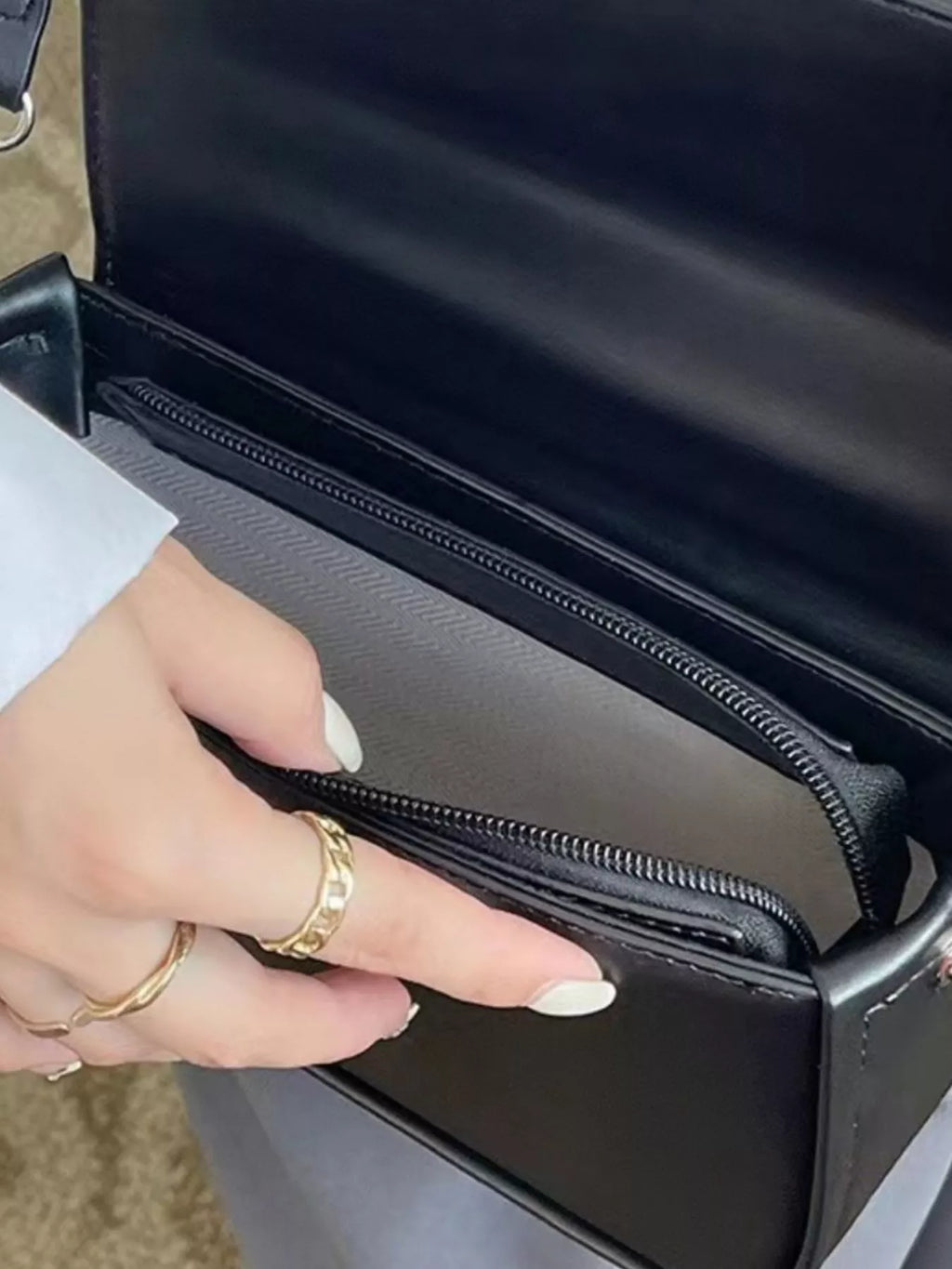 Leather Flap Crossbody Bag