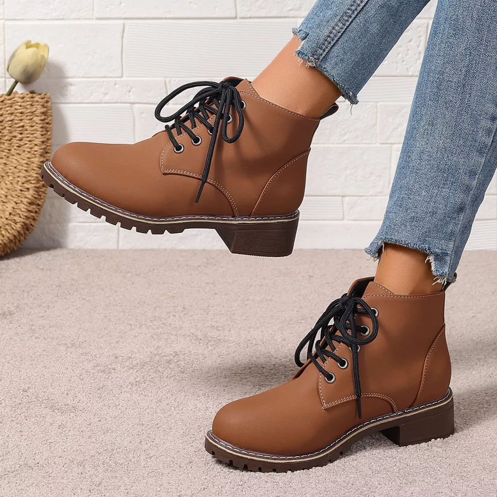Lace-Up Ankle Boots