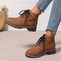 Lace-Up Ankle Boots