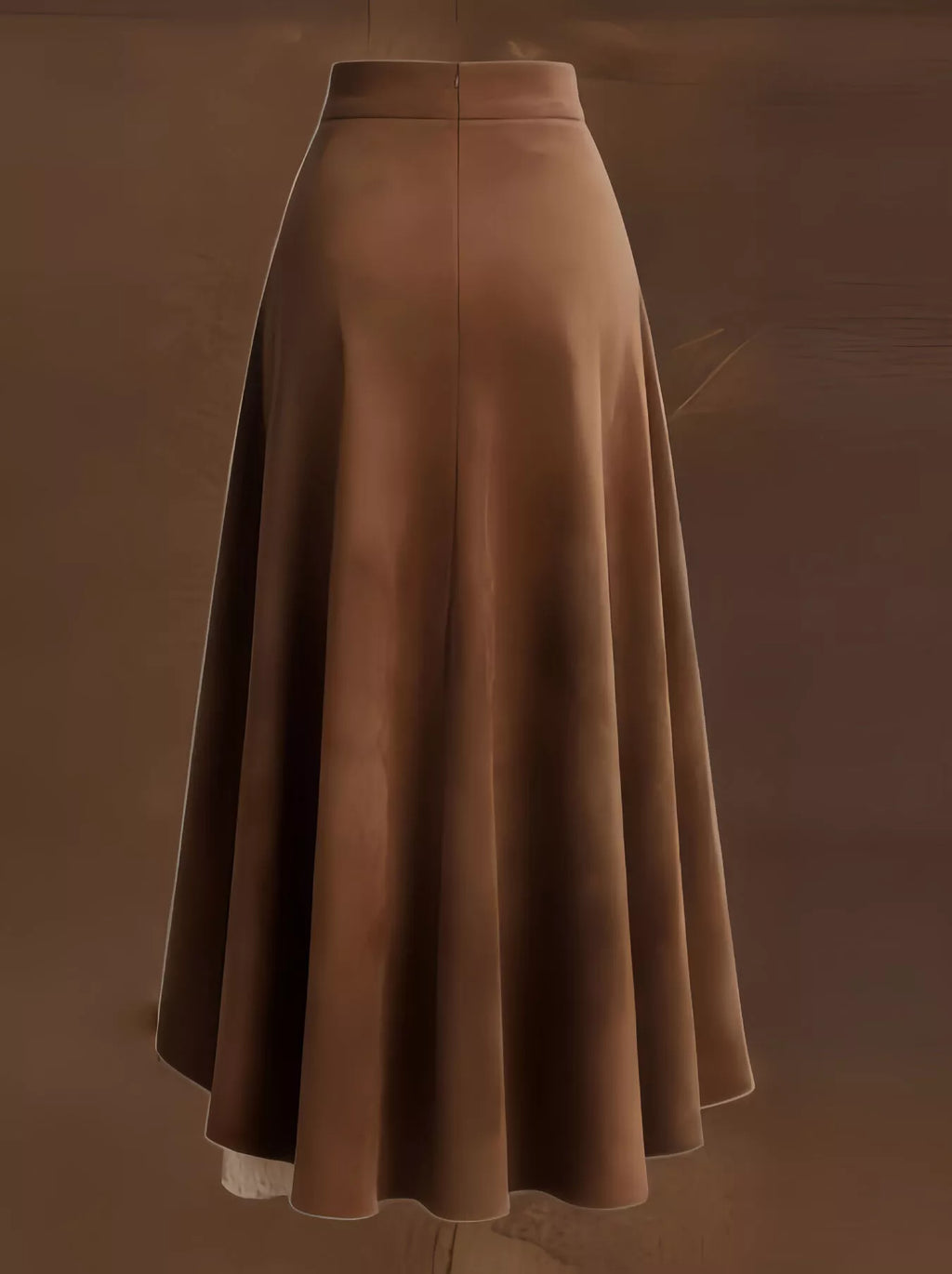 Suede & Lace Midi Skirt