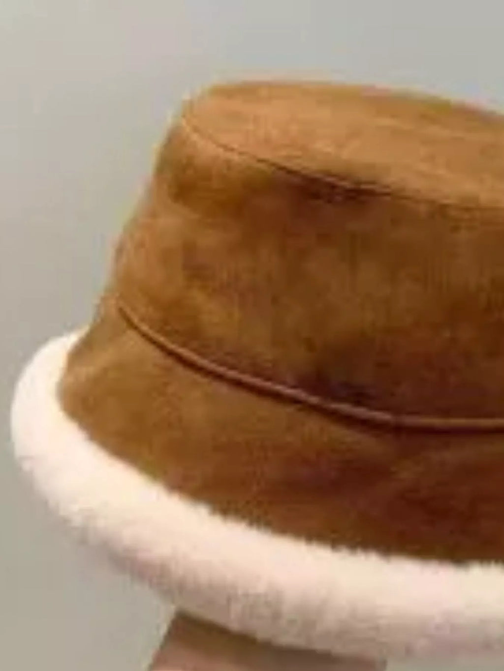 Children's Warm Plush Trim Bucket Hat