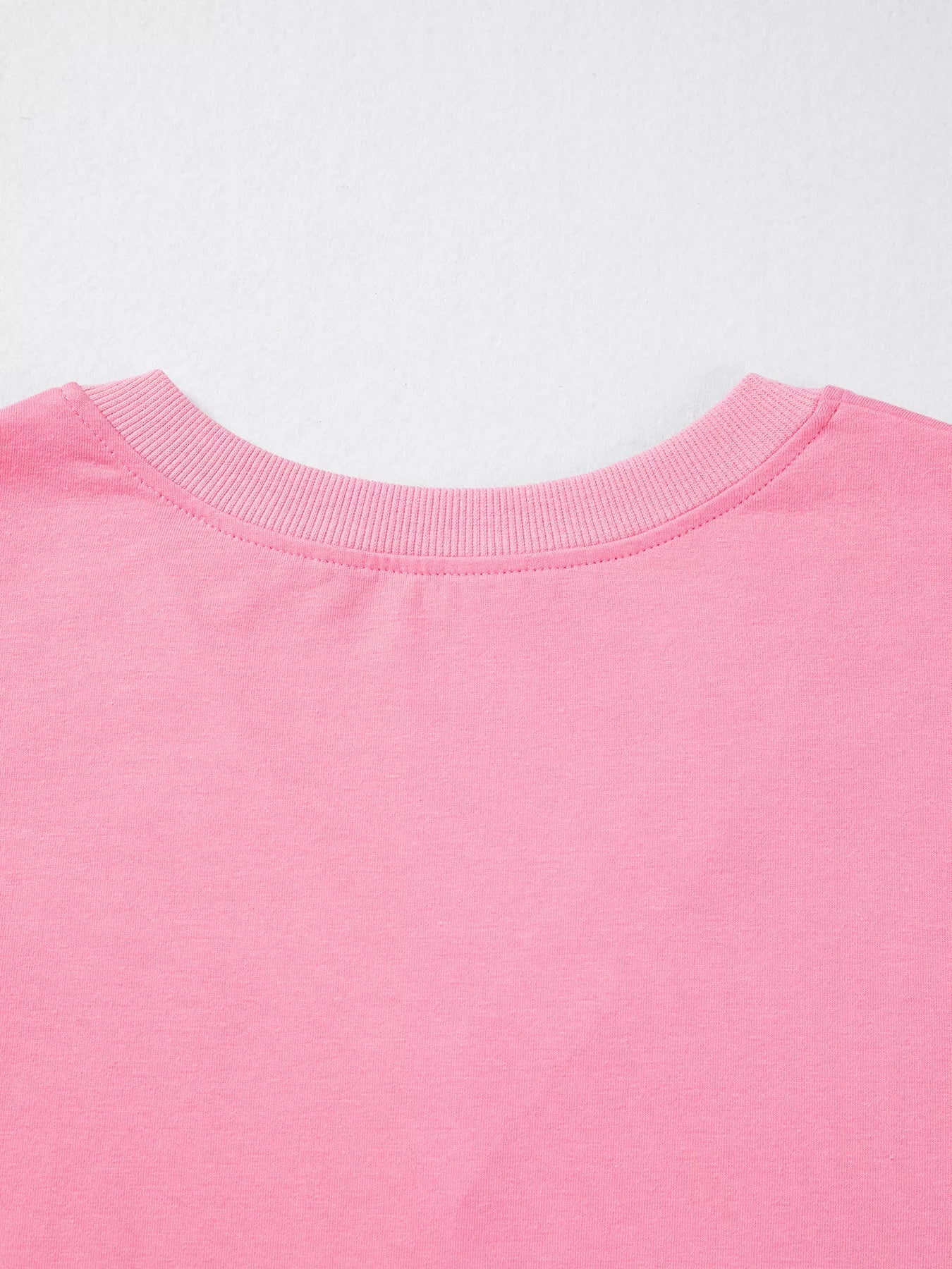 Solid Color V Neck Short Puff Sleeve Blouse