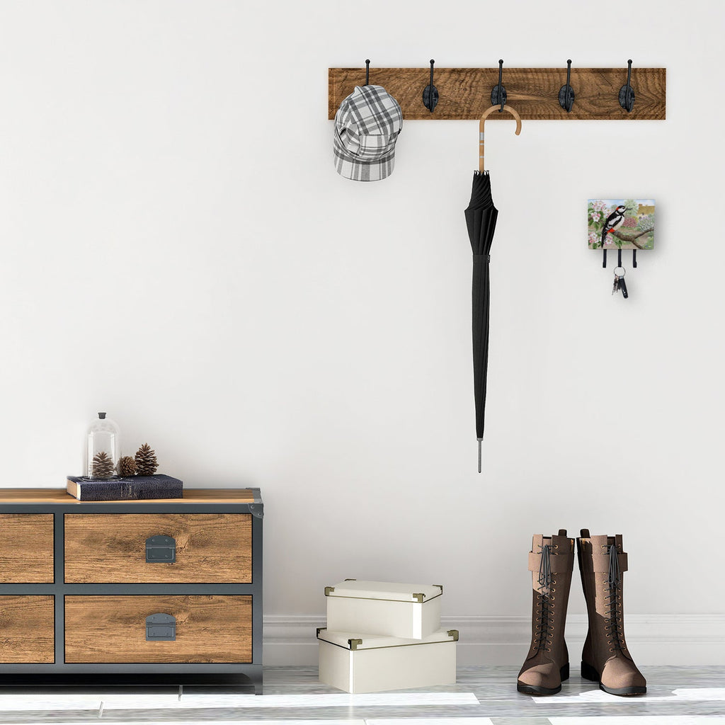 Woodpecker Leash or Key Holder Wall Hooks, Coat Rack Wall Mount, for Hanging Keys, Towels, Aprons, Leashes