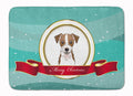 Jack Russell Terrier Merry Christmas Memory Foam Kitchen Mat Machine Washable Anti-Fatigue Cushion Comfort Bath or Kitchen Rug