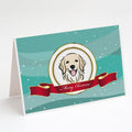 Golden Retriever Merry Christmas Greeting Cards Pack of 8 Blank Cards with Envelopes Whimsical A7 Size 5x7