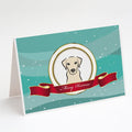 Yellow Labrador Merry Christmas Greeting Cards Pack of 8 Blank Cards with Envelopes Whimsical A7 Size 5x7