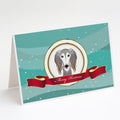 Saluki Merry Christmas Greeting Cards Pack of 8 Blank Cards with Envelopes Whimsical A7 Size 5x7