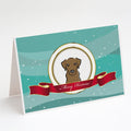 Chocolate Labrador Merry Christmas Greeting Cards Pack of 8 Blank Cards with Envelopes Whimsical A7 Size 5x7