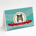 Sheltie Merry Christmas Greeting Cards Pack of 8 Blank Cards with Envelopes Whimsical A7 Size 5x7
