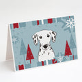 Winter Holiday Dalmatian Greeting Cards Pack of 8 Blank Cards with Envelopes Whimsical A7 Size 5x7