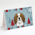 Winter Holiday Cavalier Spaniel Greeting Cards Pack of 8 Blank Cards with Envelopes Whimsical A7 Size 5x7