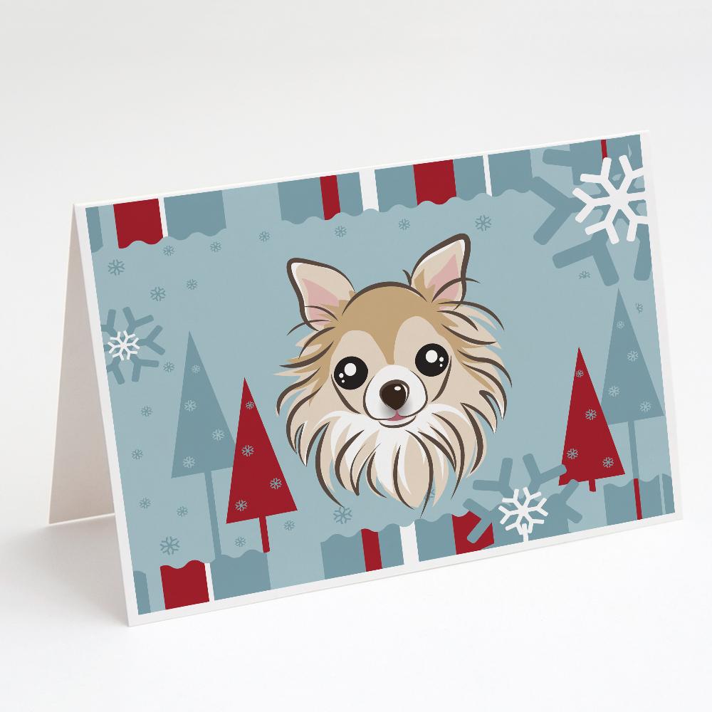 Winter Holiday Chihuahua Greeting Cards Pack of 8 Blank Cards with Envelopes Whimsical A7 Size 5x7