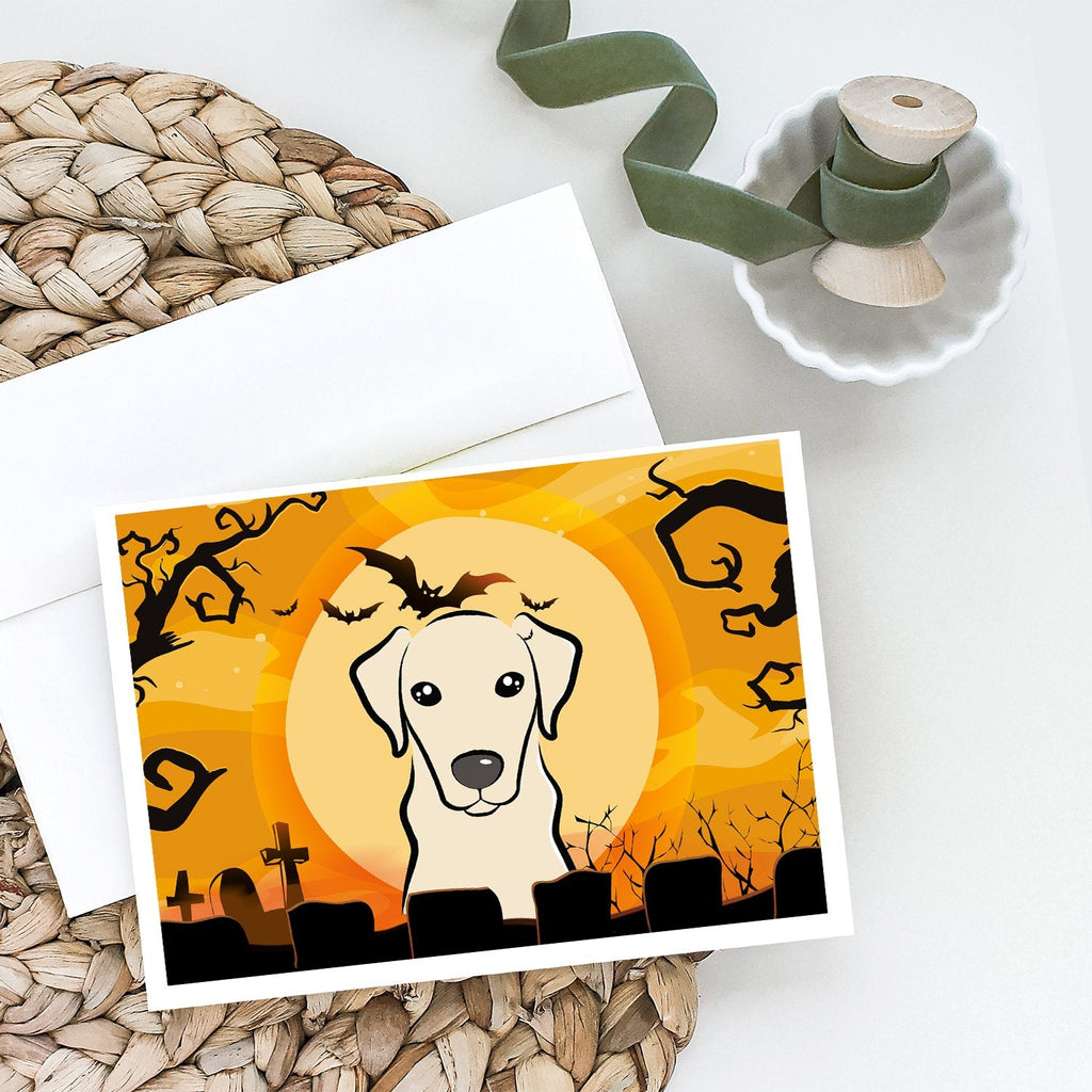 Halloween Yellow Labrador Greeting Cards Pack of 8 Blank Cards with Envelopes Whimsical A7 Size 5x7