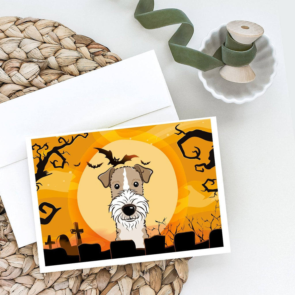 Halloween Wire Haired Fox Terrier Greeting Cards Pack of 8 Blank Cards with Envelopes Whimsical A7 Size 5x7