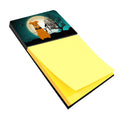 Halloween Scary Airedale Watercolor Sticky Note Holder Refillable Dispenser Desk Accessory 3x3 Pad Gift