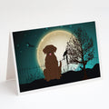 Halloween Scary Chocolate Labrador Greeting Cards Pack of 8 Blank Cards with Envelopes Whimsical A7 Size 5x7