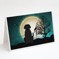Halloween Scary Black Labrador Greeting Cards Pack of 8 Blank Cards with Envelopes Whimsical A7 Size 5x7