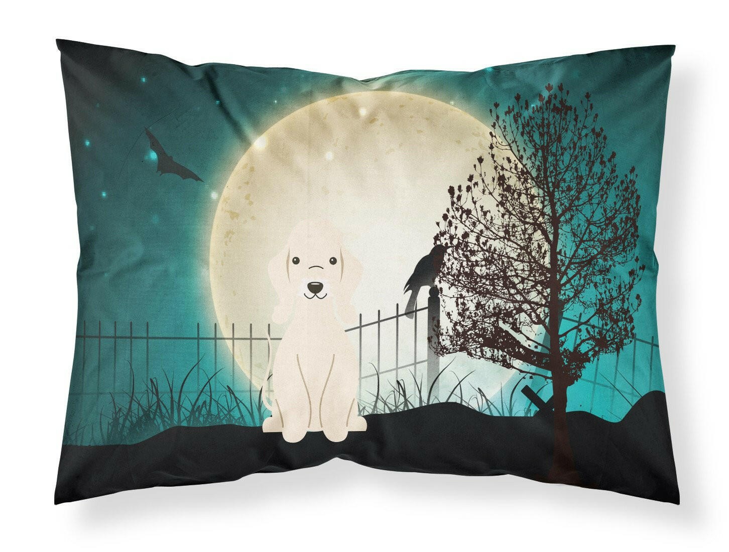 Halloween Scary Bedlington Terrier Sandy Standard Pillowcase Lightweight Super Soft Easy Care Decorative Artwork Pillowcase, Standard