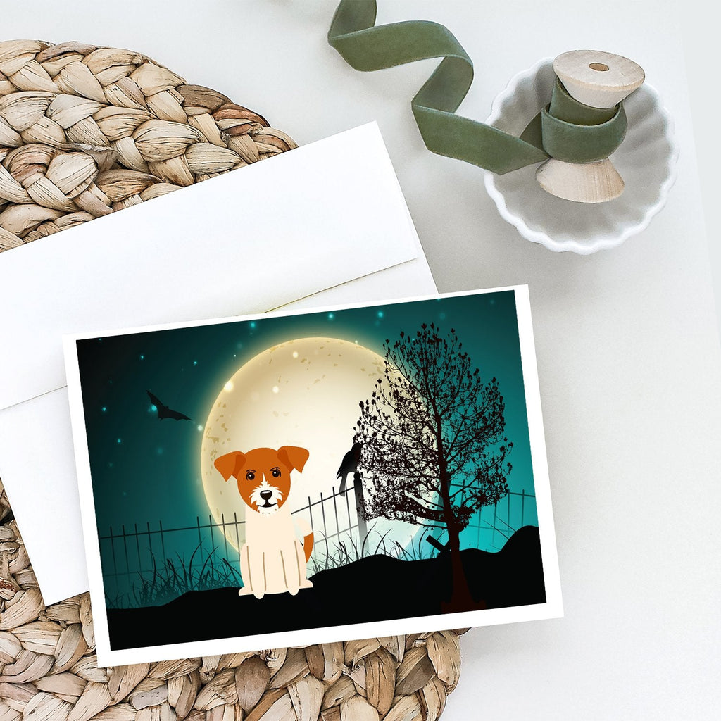 Halloween Scary Jack Russell Terrier Greeting Cards Pack of 8 Blank Cards with Envelopes Whimsical A7 Size 5x7