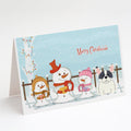 Merry Christmas Carolers French Bulldog Piebald Greeting Cards Pack of 8 Blank Cards with Envelopes Whimsical A7 Size 5x7