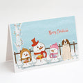 Merry Christmas Carolers Saint Bernard Greeting Cards Pack of 8 Blank Cards with Envelopes Whimsical A7 Size 5x7
