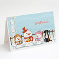 Merry Christmas Carolers Greater Swiss Mountain Dog Greeting Cards Pack of 8 Blank Cards with Envelopes Whimsical A7 Size 5x7