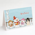 Merry Christmas Carolers Swiss Hound Greeting Cards Pack of 8 Blank Cards with Envelopes Whimsical A7 Size 5x7