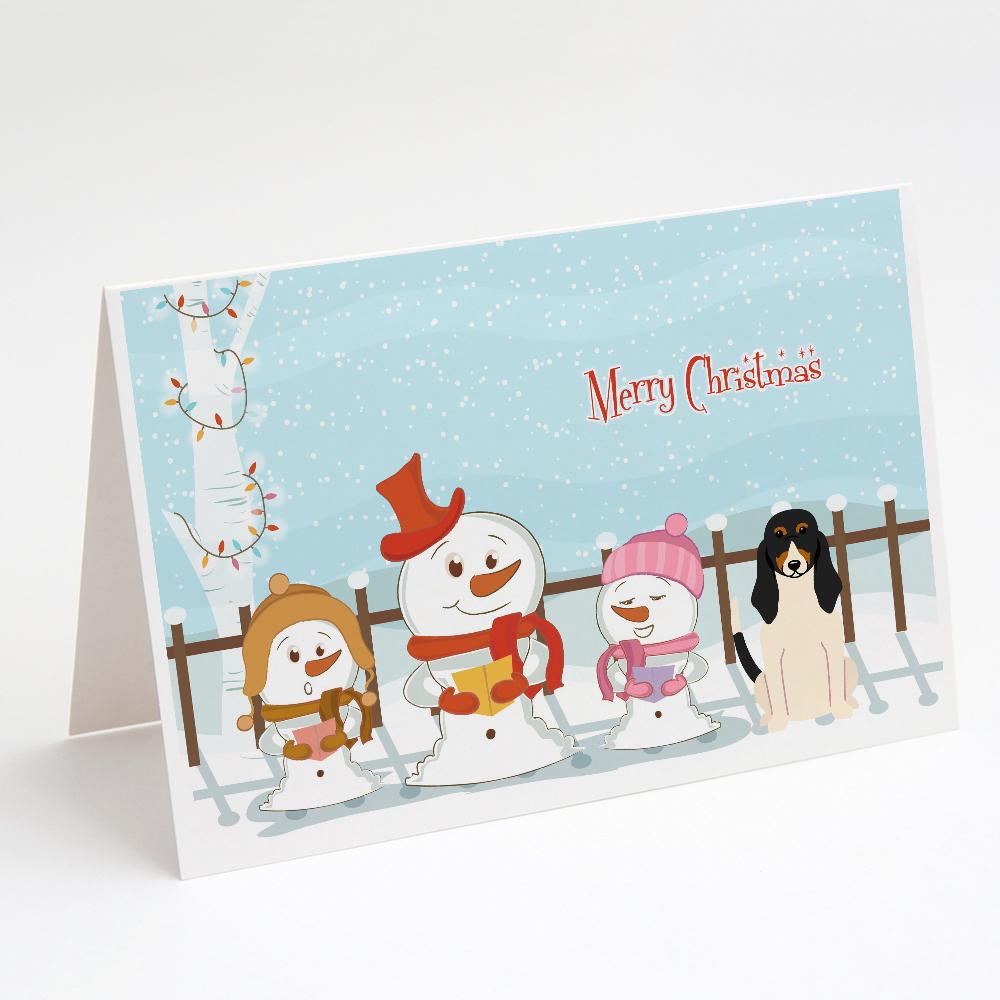 Merry Christmas Carolers Swiss Hound Greeting Cards Pack of 8 Blank Cards with Envelopes Whimsical A7 Size 5x7