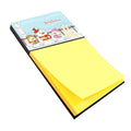 Merry Christmas Carolers White German Shepherd Watercolor Sticky Note Holder Refillable Dispenser Desk Accessory 3x3 Pad Gift
