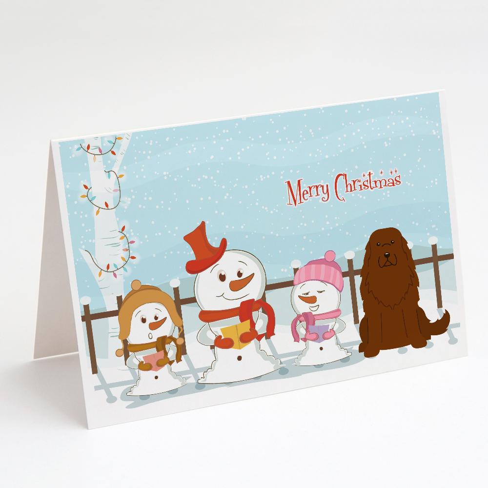 Merry Christmas Carolers Caucasian Shepherd Dog Greeting Cards Pack of 8 Blank Cards with Envelopes Whimsical A7 Size 5x7